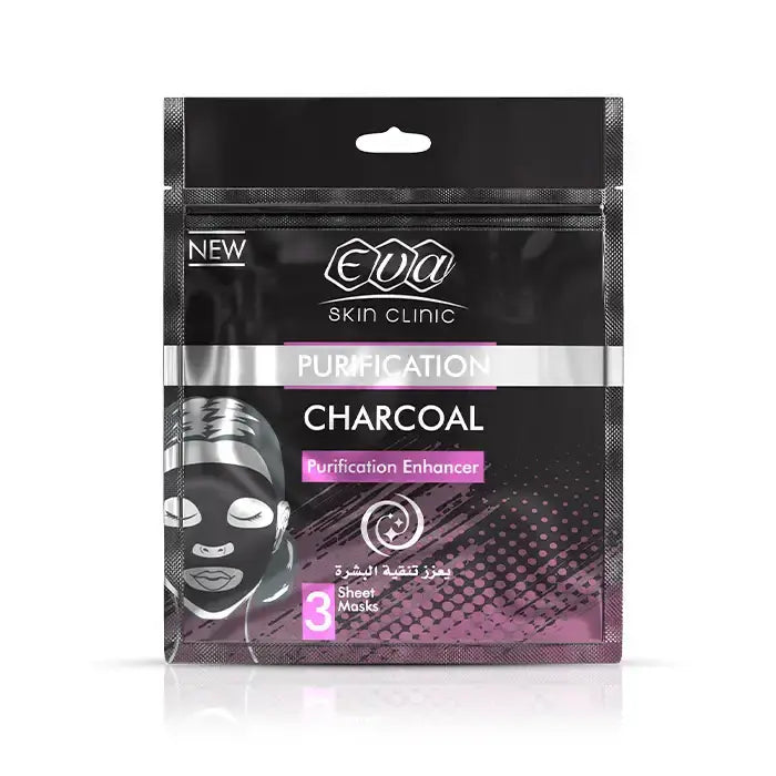 Eva Skin Clinic Charcoal Sheet Mask 3 Pcs