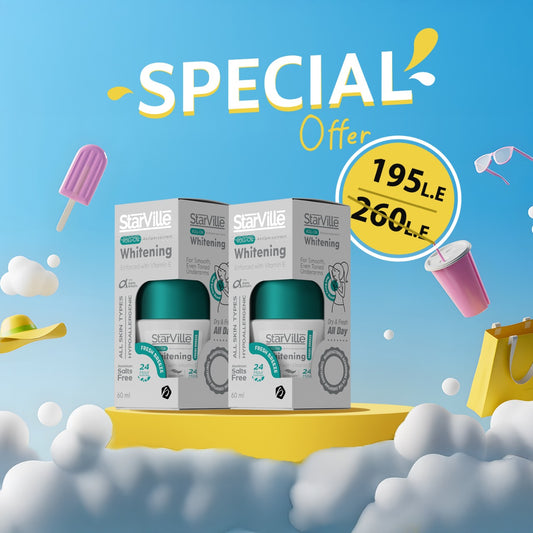 50% discount on 2nd Starville Roll On 60ml Whitening Fresh Breeze scent