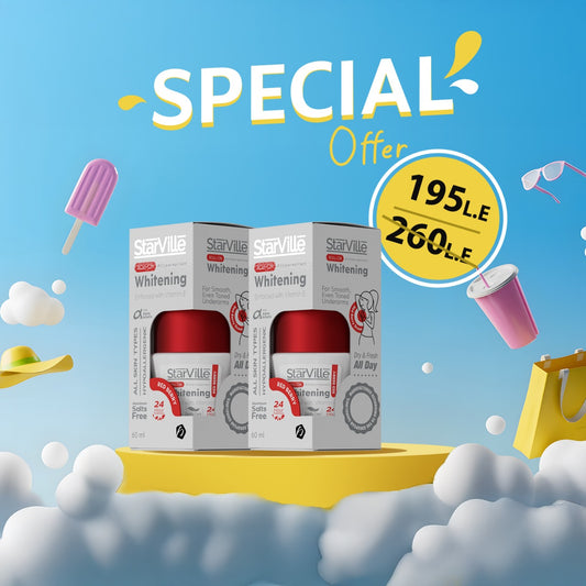 50% discount on 2nd Starville Roll On 60ml Whitening Red Berry buy 1 get 50% on 2nd