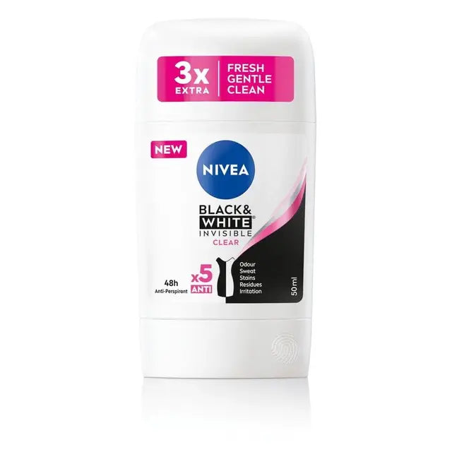 Nivea Deod Stick 50ml F/W Invisible Black&White