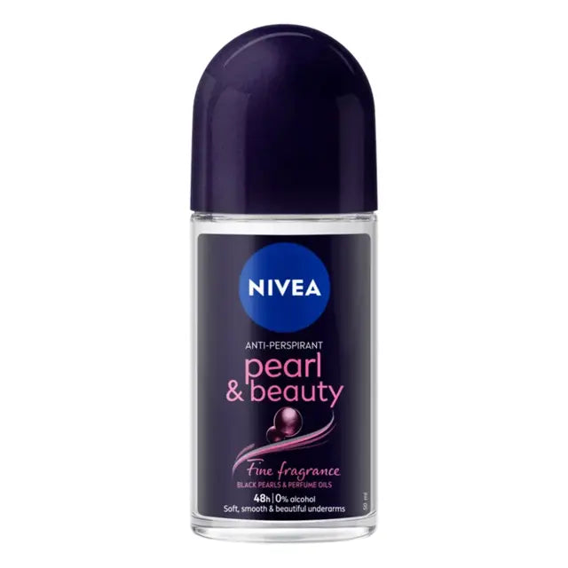 Nivea Roll On 50ml F/W Pearl Beauty Black