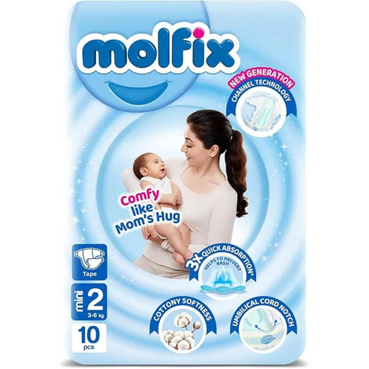 Molfix Baby Diapers NO.2 Mini (10 Pcs)
