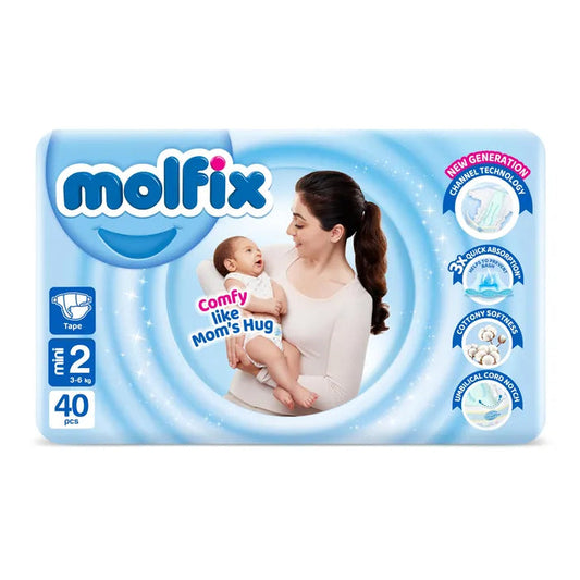 Molfix Baby Diapers NO.2 Mini (40 Pcs)