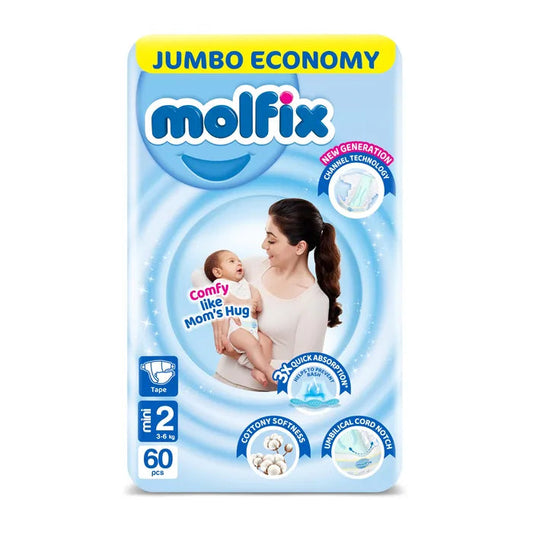 Molfix Baby Diapers NO.2 Mini (60 Pcs)
