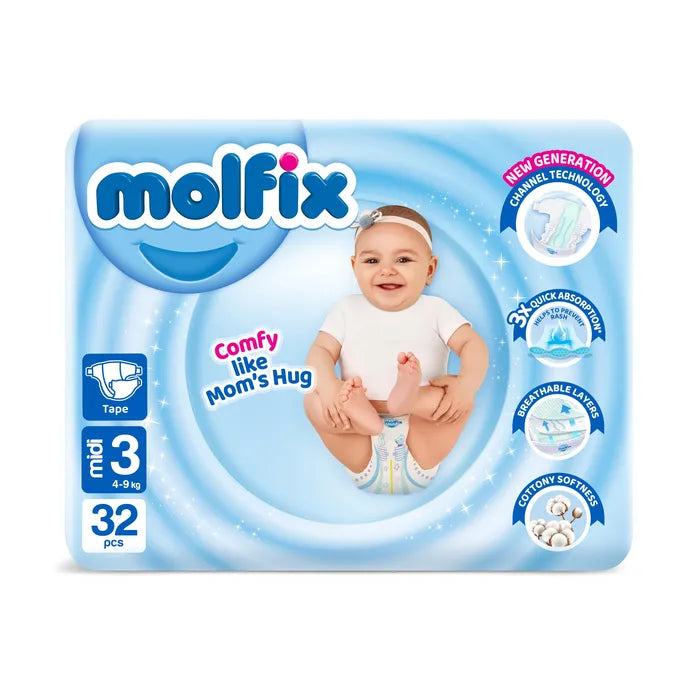 Molfix Baby Diapers NO.3 Midi (32 Pcs)