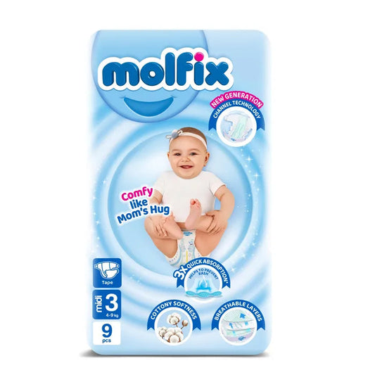 Molfix Baby Diapers NO.3 Midi (9 Pcs)