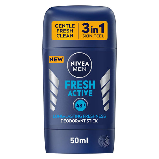 Nivea Deod Stick 50ml F/Men Fresh Active (New)