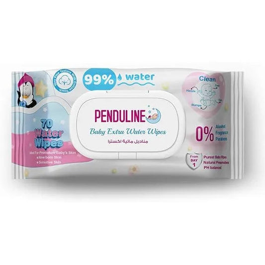 Penduline Baby Wipes Extra Water 70 Pcs