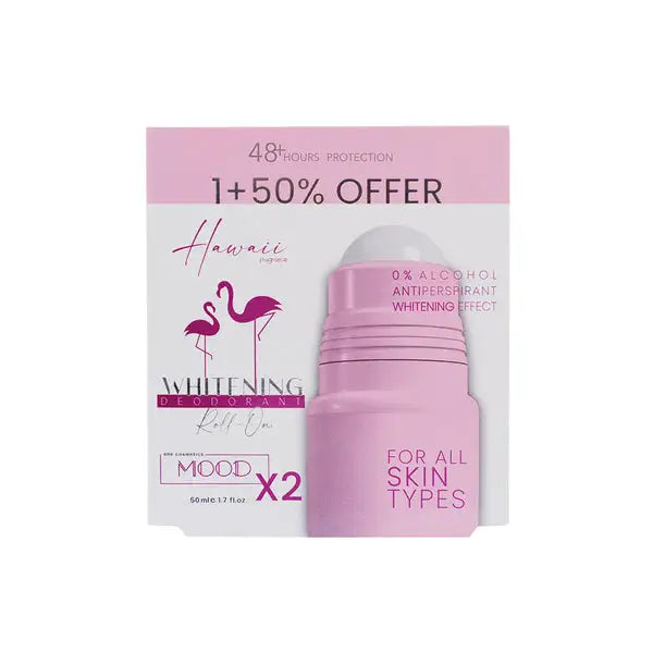 Mood Whitening Deodorant Roll On 50ML Hawaii 1+50%off